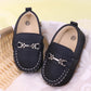 Lonsoen Infant Shoes Boys Loafers Baby Girls Crib Moccasins Classic Synthetic Leather Wedding Dress Shoes,Bay209 Black 6-12 Mont