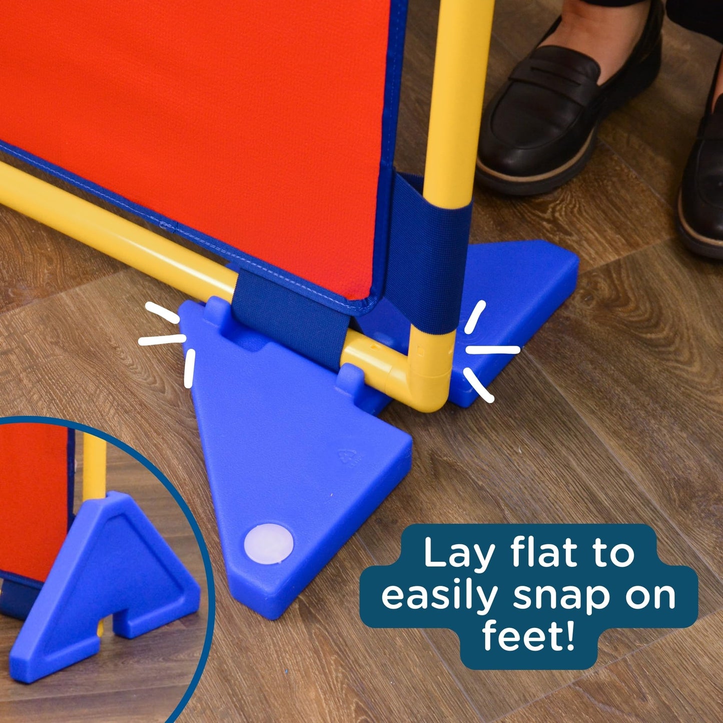Children'S Factory Replacement Cantilever Support Legs, Plastic Support Feet Compatible With Playpanel Room Dividers, Blue