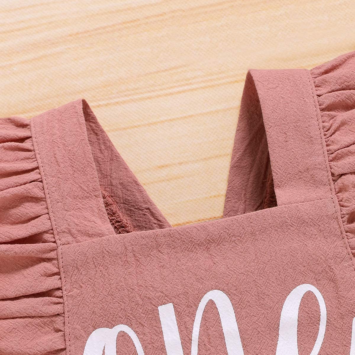 Shalofer Baby Girls One Year Old Outfits First Birthday Romper Cute Backless Ruffles Jumpsuit With Headband (Pink,18-24 Months)