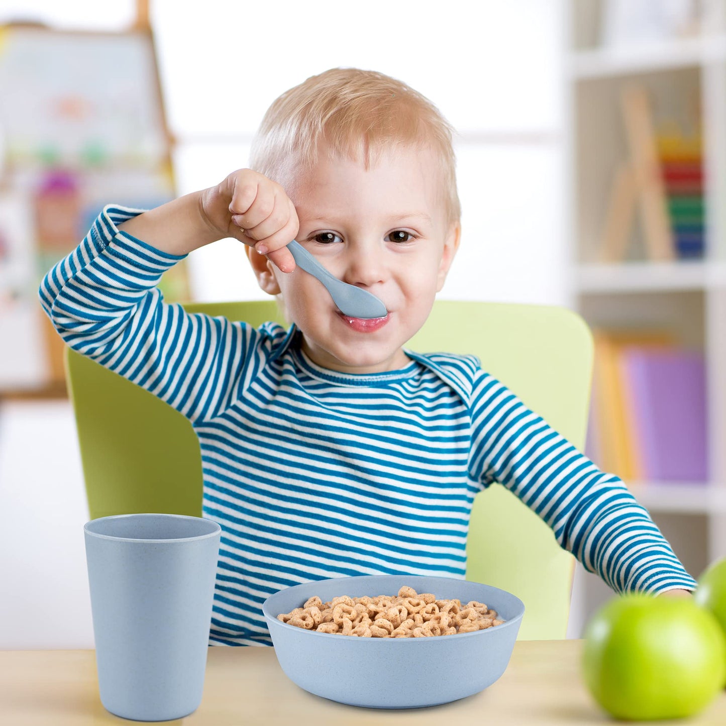Bamboo Bowls - Set Of 6-18 Oz Bamboo Dishes For Kids & Adults - Dishwasher Safe Eco Friendly Baby Bowls For Self Feeding, Toddle