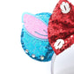 Foeran Mouse Ears Headbands - Light Blue Ears With Red Bow, One Size, Polyester, Hairband, For Little Kid Or Unisex, Cosplay Par