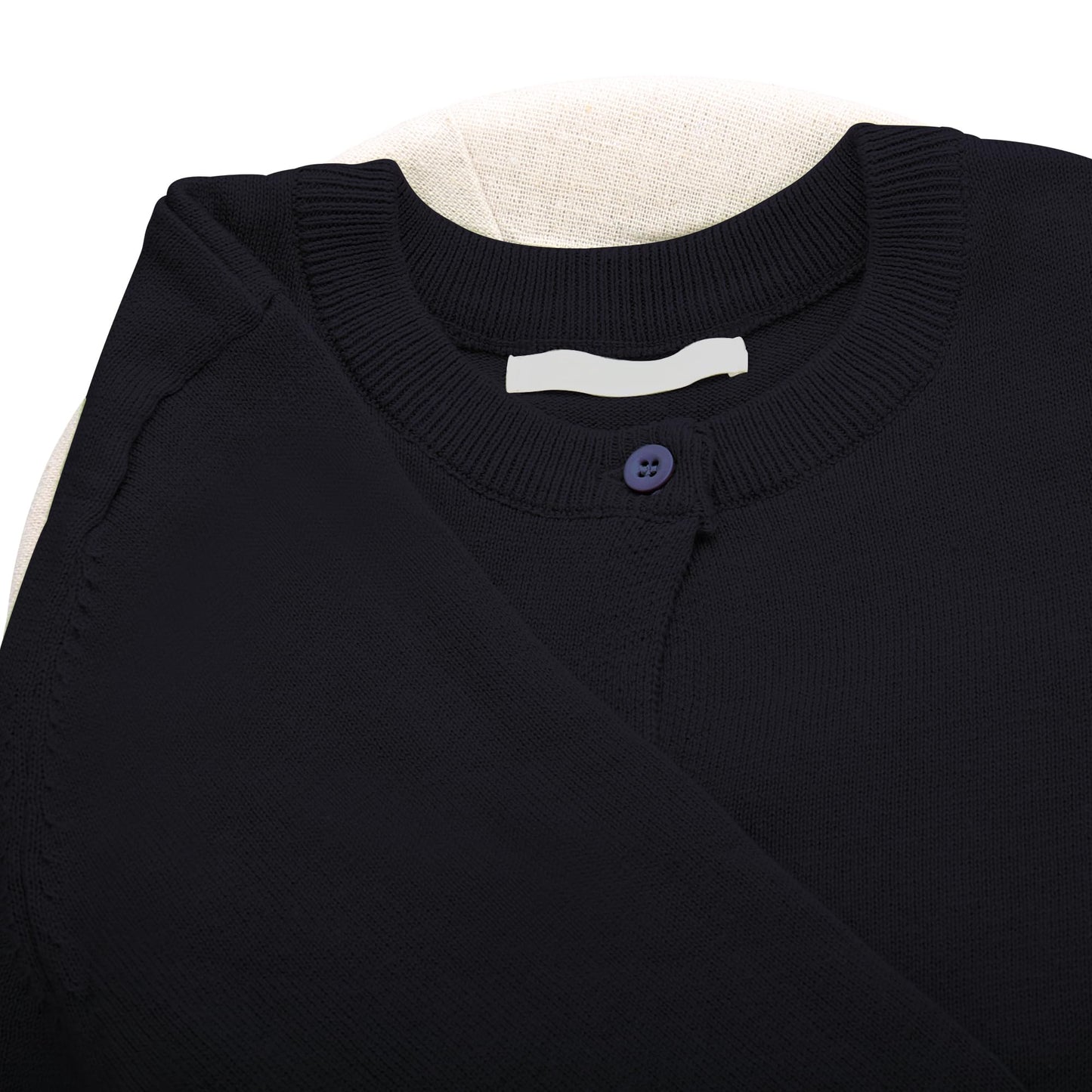 Baby Boys Girls Button-Down Cardigan Toddler Cotton Knit Sweater, 12-18 Month/80, Black