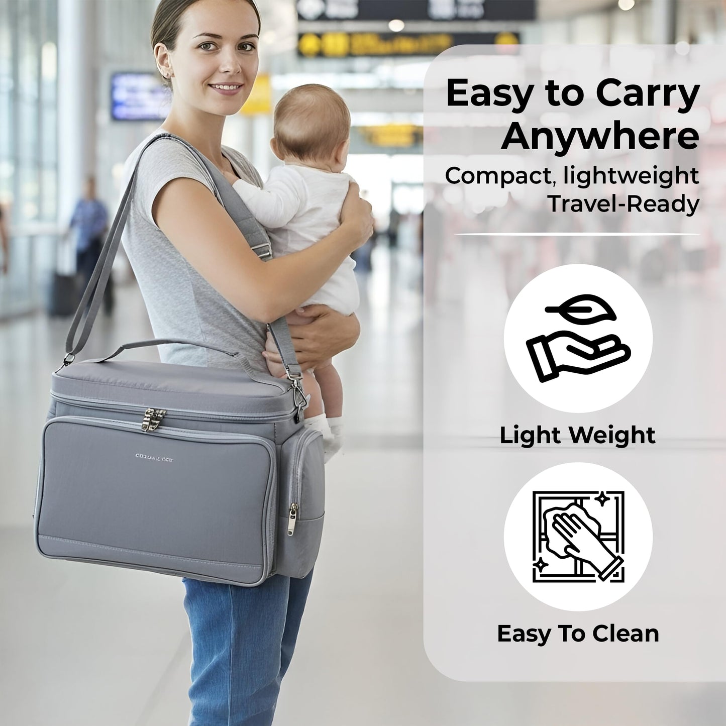 Breast Pump Bag for Spectra S1 S2, Wearable 100% Insulated Diaper Bag with 4 Milk Storage Bags, Diaper Bag Backpack, Pumping Bag