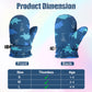 Fynnsure Toddler Mittens Baby Waterproof Snow Gloves Kids Ski Snow Gloves Cold Weather Mittens For Boys Girls Blue Dinosaur 1-2