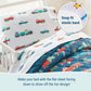 Wildkin Kids 100% Cotton Toddler Sheet Set For Boys & Girls, Bedding Set Includes Top Sheet, Fitted Sheet, Standard Pillow Case,