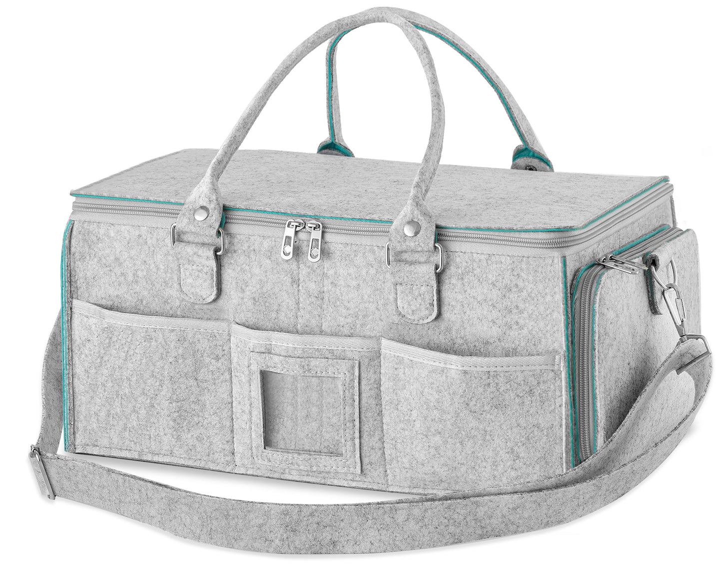 Hblife Baby Diaper Caddy Organizer, Nursery Storage Bin, 16' X 10' X 7' Large Portable Basket Shower Gift Newborn Essentials