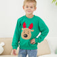 Akyzic Baby Boys Sweatshirts Christmas Reindeer Shirt Kids Fleece Crewneck Pullover Winter Warm Toddler Girls Xmas Sweaters Tops