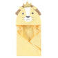 Hudson Baby Unisex Baby Cotton Animal Face Hooded Towel, King Lion, One Size