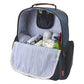 Fisher-Price Multi-Pocket Multifunction Baby Essentials Travel Diaper Bag Backpack With Matching Changing Pad, Insulated Bottle