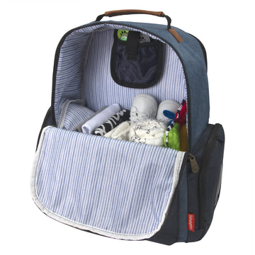 Fisher-Price Multi-Pocket Multifunction Baby Essentials Travel Diaper Bag Backpack With Matching Changing Pad, Insulated Bottle
