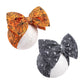 YanJie 2Pcs Baby Girls Spider Web Printed Hairbands with Bows - Newborn & Toddler Halloween Hair Accessories in Black & Orange