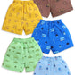 Luvlap Baby Boys & Girls Regular Fit 100% Cotton Shorts Pack Of 5, Brown, Royal Blue, Paradise Green, Supra New & Gold, M (3 To 