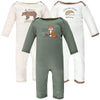 Hudson Baby Unisex Baby Cotton Coveralls Forest Fox, 0-3 Months