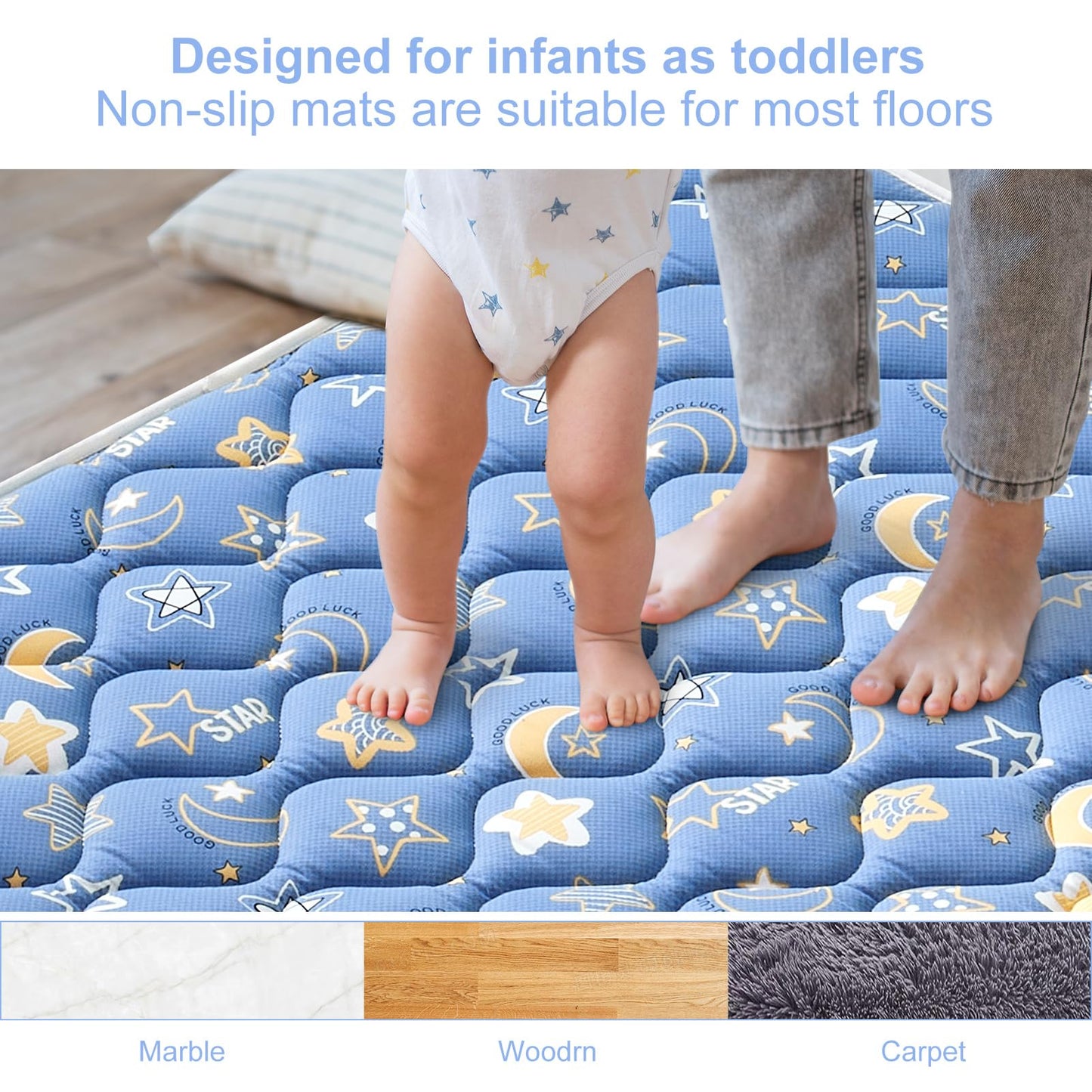 Premium Foam Baby Play Mat 50' X 50', Thick One-Piece Crawling Mat, Odorless Baby Mat Floor Mat, Non-Slip Cushioned Baby Playm