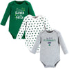 Hudson Baby Unisex Baby Cotton Long-Sleeve Bodysuits Cutest Clover, 0-3 Months