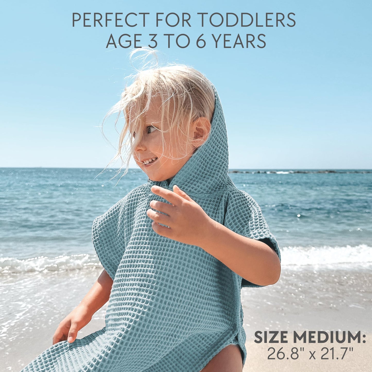 Zicoto Soft Hooded Beach Towel For Kids - Cute Towel For Babies And Toddler Made Of Waffle Cotton - Perfect Lightweight And Abso
