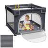 Grobeybees Small Baby Playpen with Mat, 36x36 Play Pen, Playpen for Babies and Toddlers, Baby Playard, Indoor & Outdoor Play Pen