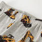 Boys Excavator Pajamas Long Sleeve Cotton Truck Pjs Sets Toddler Grey Christmas Truck Sleepwear Kids Winter Construction Pj 10T