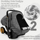 Waterproof Baby Car Seat Cover Compatible With Doona Car Seat And Stroller,Patented Windproof Car Seat Canopy For Boys & Girls,