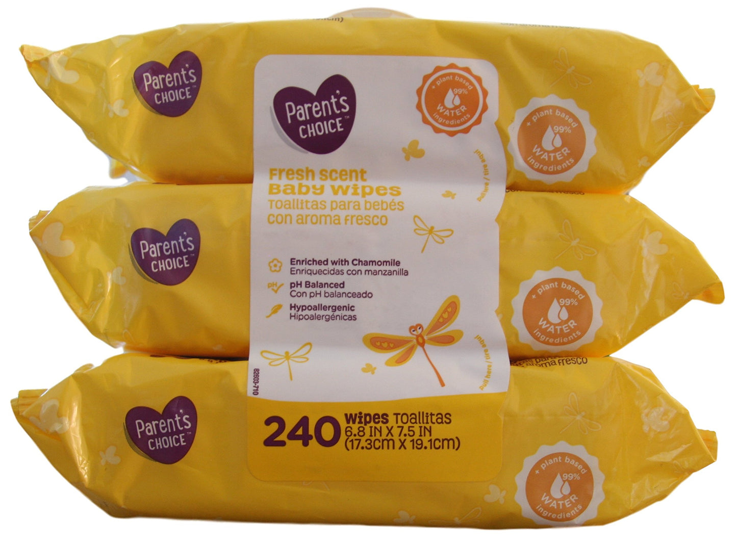 Parent'S Choice - Fresh Scent Non-Flushable Baby Wipes - 240 Sheets