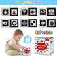 Dr.Rapeti Soft Cloth Books Baby Books Bath Books 6-Pack for Baby Infant Toddler Kids High Contrast Black and White Crinkle Washa