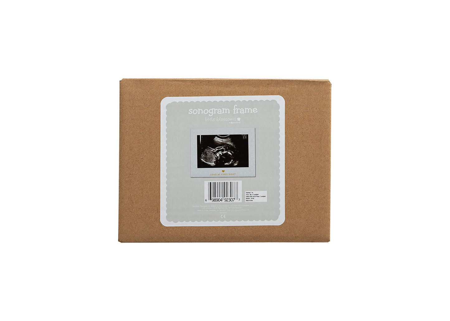 Pearhead Little Blossoms Love At First Sight Sonogram Picture Frame, Ultraound Pregnancy Keepsake, Gender-Neutral Nursery D  Cor