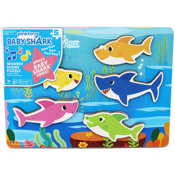 Spin Master Games, Pinkfong Baby Shark Musical Wooden Sound Puzzle, Plays Viral Song, Baby Shark Toddler Toys, for Fans of Baby 
