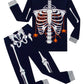 Family Feeling Baby Infant Boys Girls Glow-In-The-Dark Skeleton Halloween Pajamas Sets Long Sleeve Kids Toddler Pjs Blue Size 18