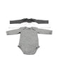 123 Bear Baby Cotton Spandex Long-Sleeve Bodysuits Unisex Boy Girl (Gray 3Pk, 3-6 Months)