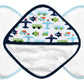 Jj Cole Washcloth And Bath Mitt Set, White Vroom, 3 Count