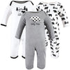 Hudson Baby Girls Unisex Cotton Coveralls, Bear Gray Black, 6-9 Months, Baby Bear Gray Black, 6-9 Months Us