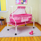 Kiddery Ares | Cradle For Baby | New Improved Mattress Design | Mosquito Protection Net | Smooth Swing | All Wheel Lock | Palna 