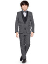 Jeetethnics Boys Grey Coat Suit Set With Waistcoat Shirt And Trousers (9082Q)