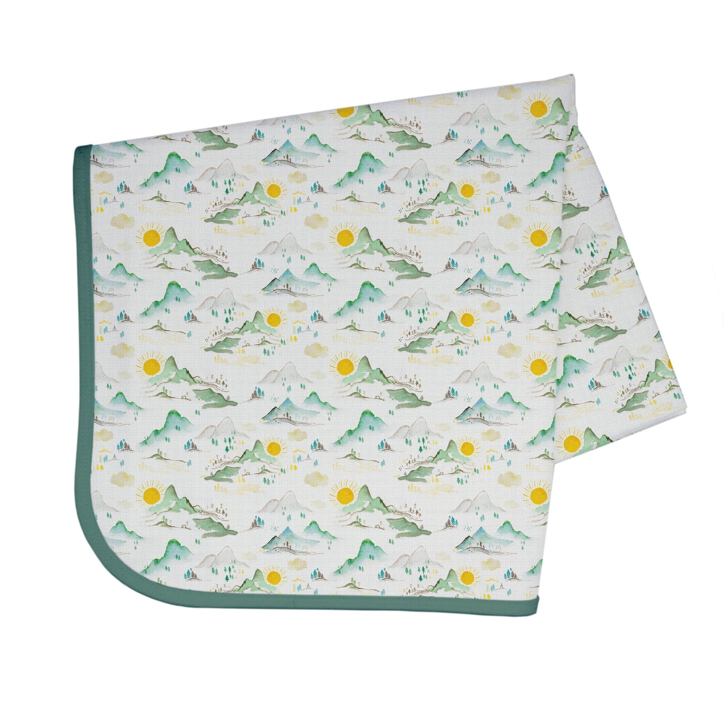 Bapronbaby Mountain Mist Splash Mat - Waterproof Catch-All For Under High Chairs, Floors, Tables, Playtime Or Arts & Crafts - Ma