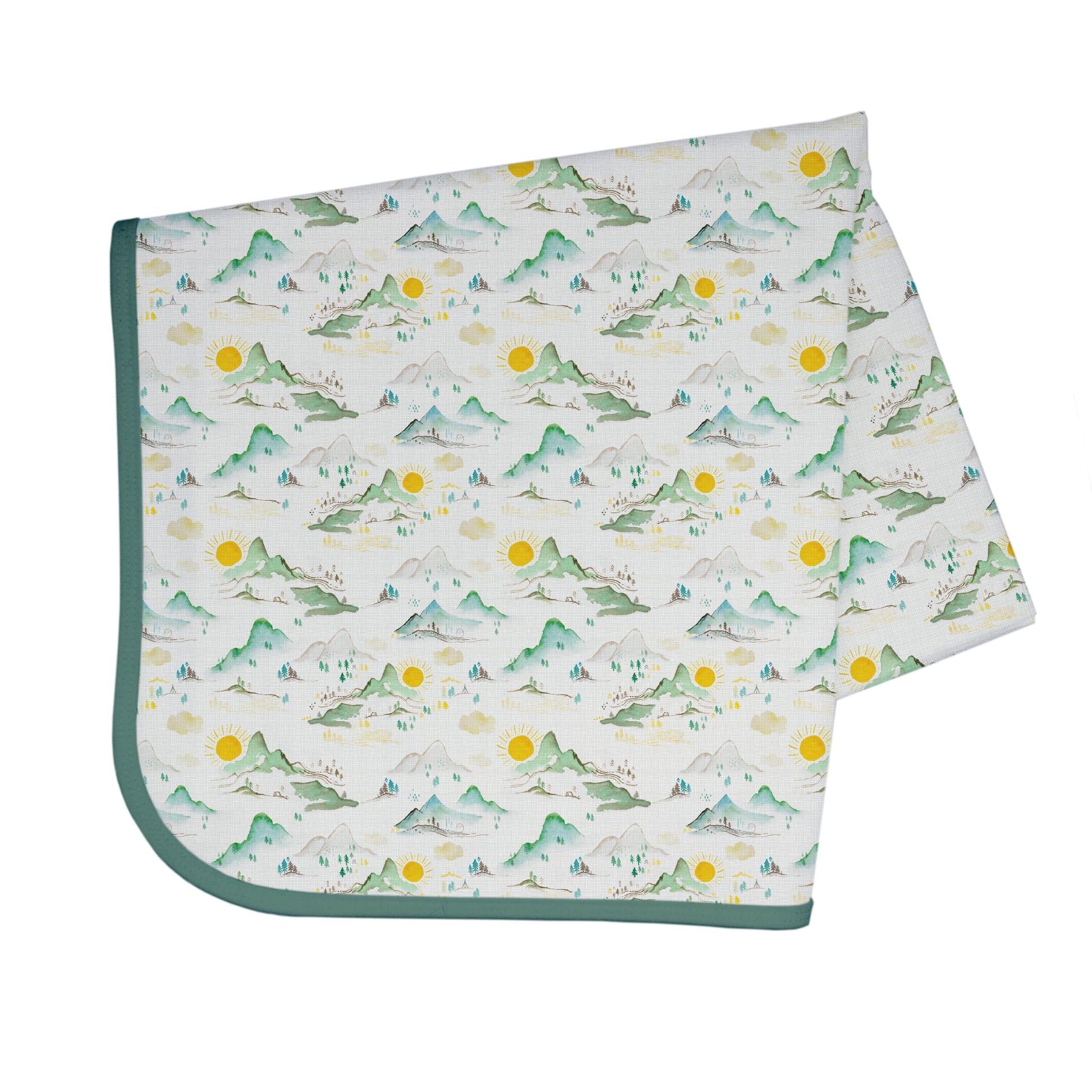 Bapronbaby Mountain Mist Splash Mat - Waterproof Catch-All For Under High Chairs, Floors, Tables, Playtime Or Arts & Crafts - Ma