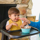 Munchkin Float Baby High Chair, Foldable And Easy To Clean, For Babies And Toddlers, Black With Wooden Legs