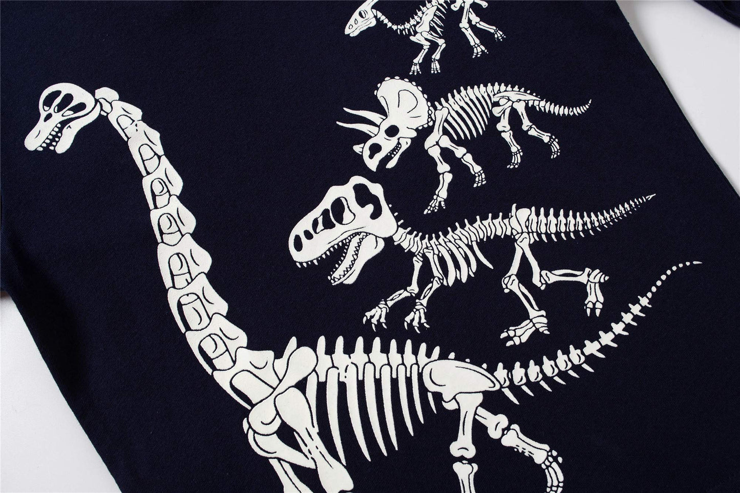 Boys Glow In The Dark Pajamas Dinosaurs Pjs 100% Cotton Toddler 2 Piece Sleepwear Kids Clothes Set T-Rex Outfits Dino Shirt 10T