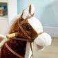 Qaba Rocking Horse with Sound, Ride on Horse with Saddle, Toddler Rocker, Gift for 3-8 Year Old, Brown