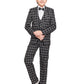 Jeetethnics Boys Black Checked Coat Suit Set With Waistcoat Shirt And Trousers (9083Cq)