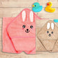 Adorable Animal Design Baby Hooded Towels  Soft and Absorbent 2 pcs Any Colours
