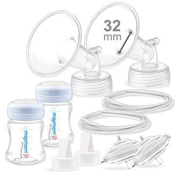Maymom Pump Parts Compatible with Spectra S2 Spectra S1 Valves Tubes Bottles Backflow Protectors, Not Original Spectra S2 Replac
