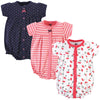 Hudson Baby Unisex Cotton Rompers, Little Cherries, 12-18 Months