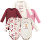 Hudson Baby Unisex Baby Cotton Long-Sleeve Bodysuits, Pumpkin Spice, 9-12 Months