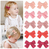 Baby Bows For Girls,Fully Lined 2 Inches Pinky Hair Bows Ponytail Pigtail Bows With Alligator Clips Hair Accessories For Toddler