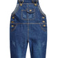 Kidscool Space Snap Leg/Crotch Mettal Buttons Reipped Denim Overalls,Blue,2-3 Years
