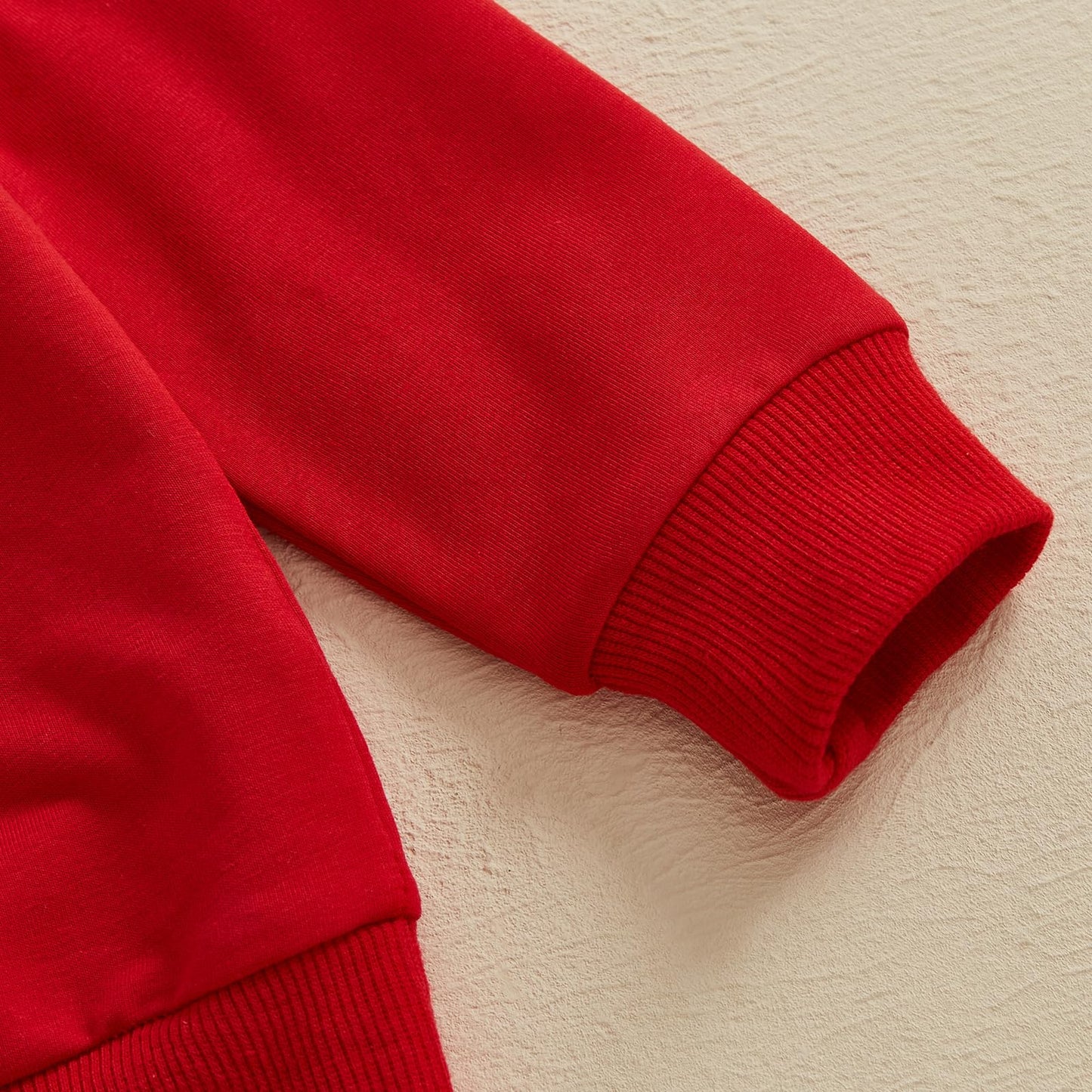 Yokjzjd Toddler Baby Girl Valentines Day Outfit Love Sweatshirt Long Sleeve T-Shirt Tops Bell Bottom Pants Set Fall Clothes (Red