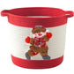 Christmas Gift Baskets Empty, Christmas Decoration Storage Basket with Handle, Baby Gift Basket for Toys, Towels, Diapers, Woven