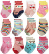 Trendy Dukaan Baby GirlS Cotton & Nylon Socks (Pack Of 4) (107Girlsgripsocks_Multicolored)