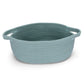 XUANGUO Small Woven Basket Cute Oval Cotton Rope Baby Gifts Baskets with Handle Empty Wicker Storage Baskets For Kids Cat Dog To