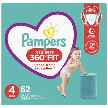 Pampers Cruisers 360? Fit Diapers Size 4, 62 Count, Super